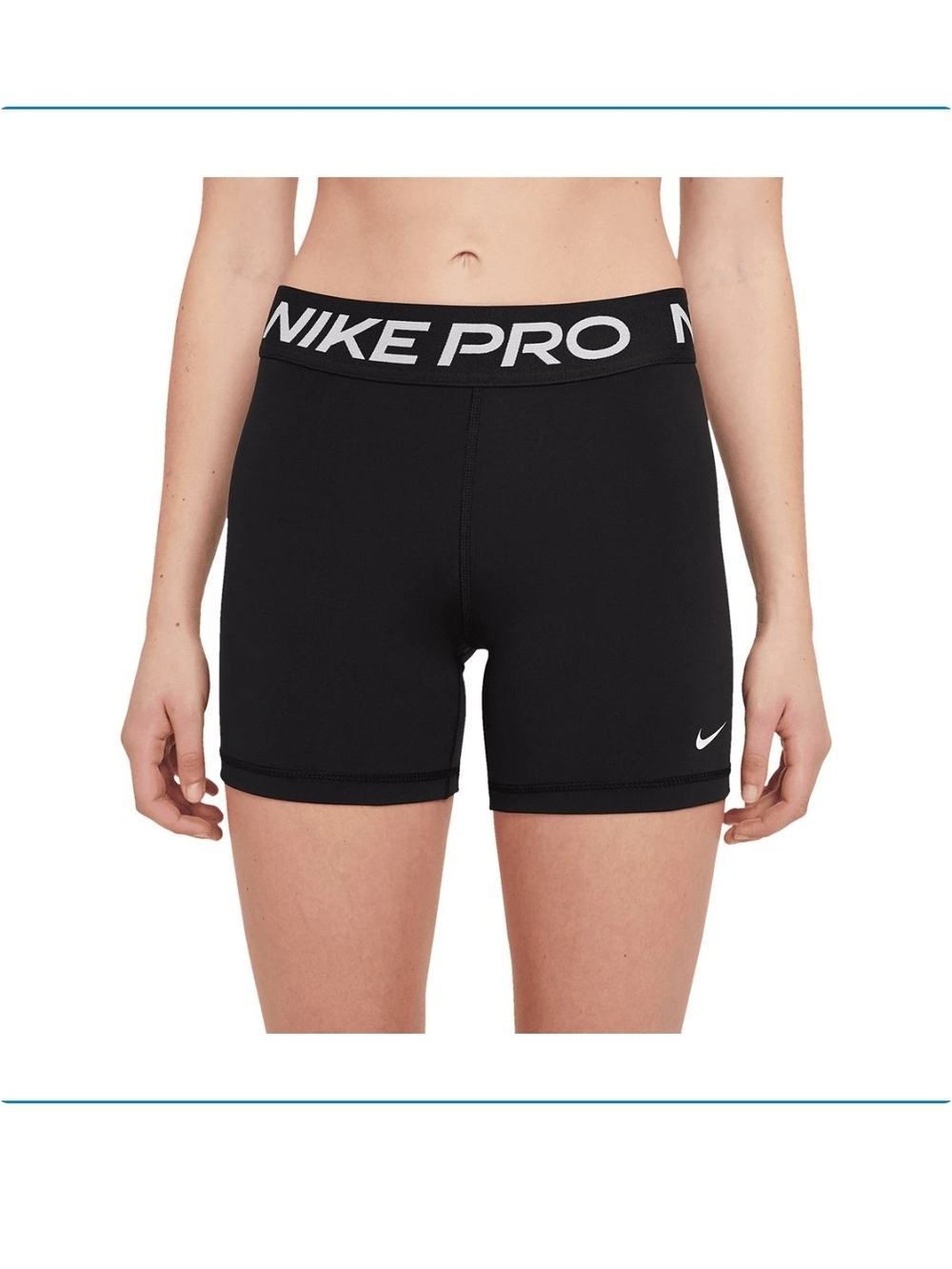 Womens Nike Black Pro Elastic-Waist Bike Shorts Size S